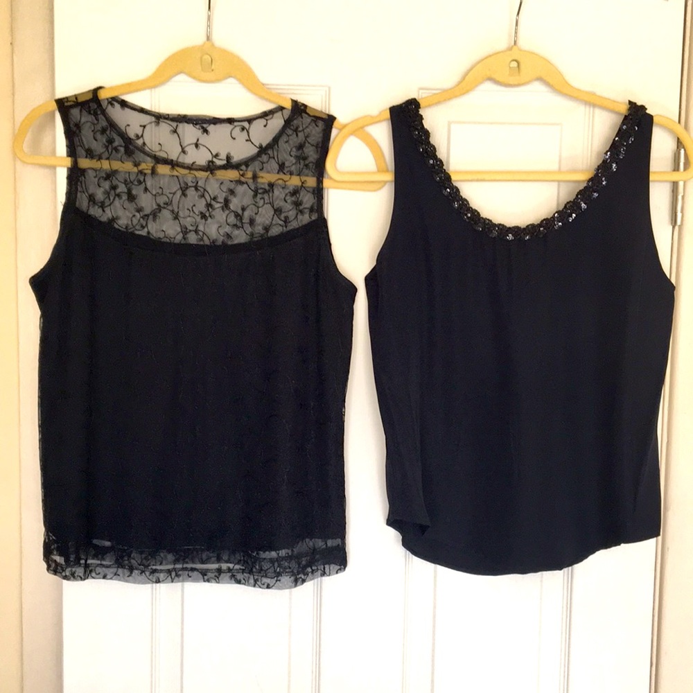 Pair of Sleeveless Black Tops